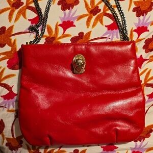 Red Leather Ruth Saetz Shoulder Bag